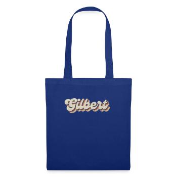 Nostalgisch 70er USA Stadt - Vintage Gilbert - Stoffbeutel - Royalblau - Vorne