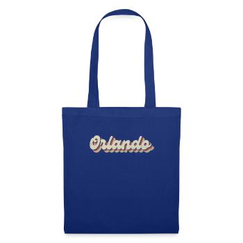 Nostalgisch 70er USA Stadt - Vintage Orlando - Stoffbeutel - Royalblau - Vorne
