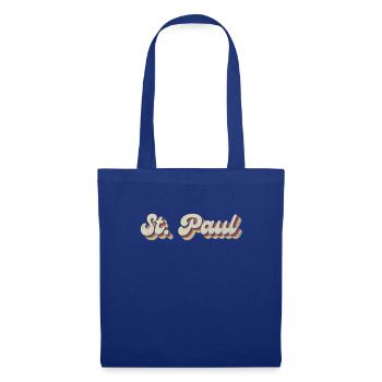 Nostalgique des années 70 USA City - Vintage St. Paul - Sac en tissu - bleu royal - Devant
