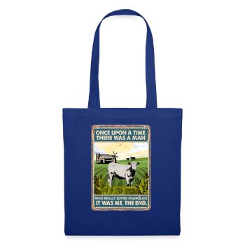 Kuhrasse Liebte Charolais - Stoffbeutel - Royalblau - Vorne