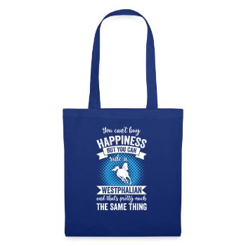 Reiten - Westfalisch -Pferd - Stoffbeutel - Royalblau - Vorne