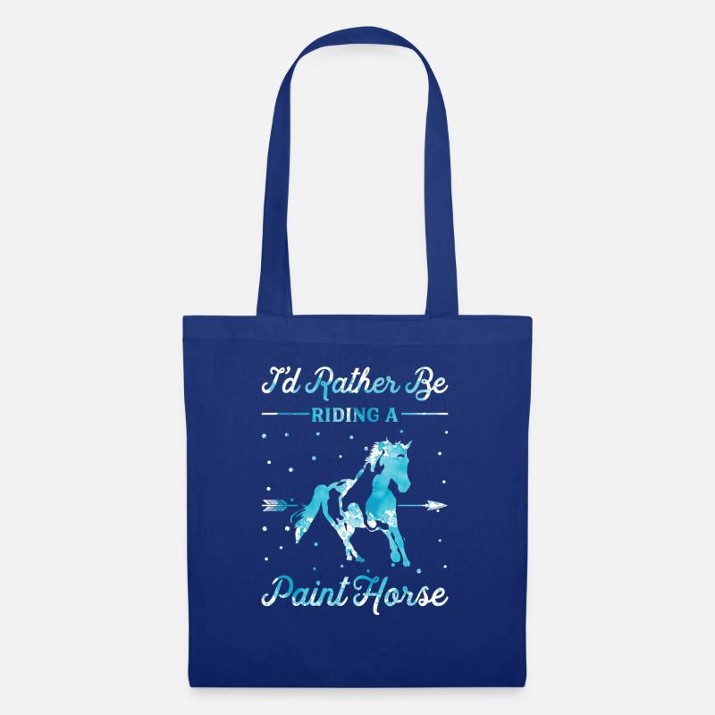 Reiten Eines Lackpferdes - Stoffbeutel - Royalblau