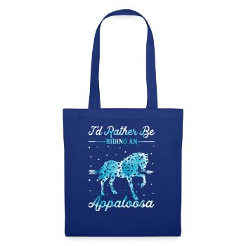 Riding an Appaloosa Horse - Tote Bag - royal blue - Front
