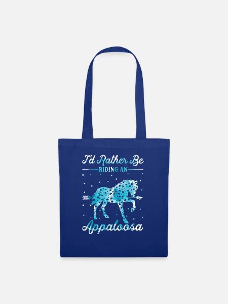 Reiten Eines Appaloosa -Pferdes - Stoffbeutel - Royalblau