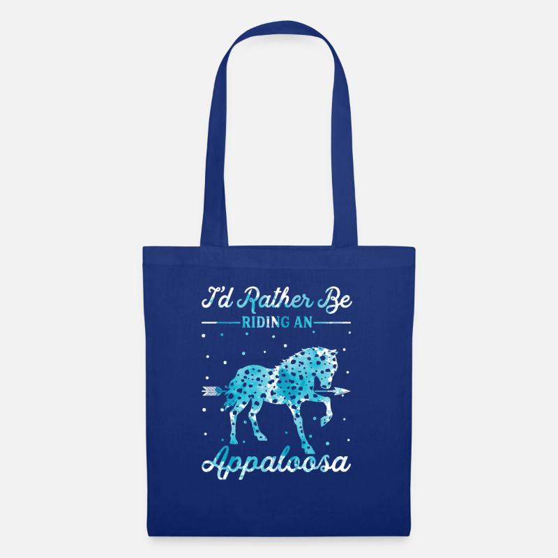 Reiten Eines Appaloosa -Pferdes - Stoffbeutel - Royalblau