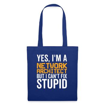 Stupide - Architecte réseau - Sac en tissu - bleu royal - Devant