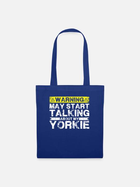 Über Yorkie Sprechen - Stoffbeutel - Royalblau