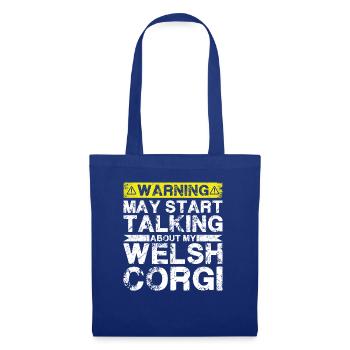 Apropos Walisischer Corgi - Stoffbeutel - Royalblau - Vorne