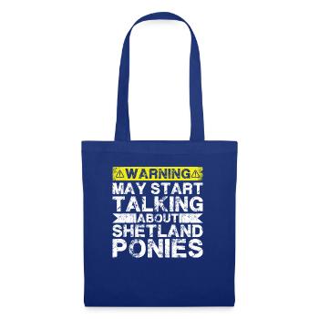 Parlez des poneys Shetland - Sac en tissu - bleu royal - Devant