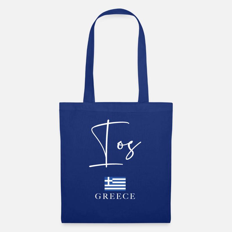 Vacances du drapeau de la Grèce - Islande IOS - Sac en tissu - bleu royal