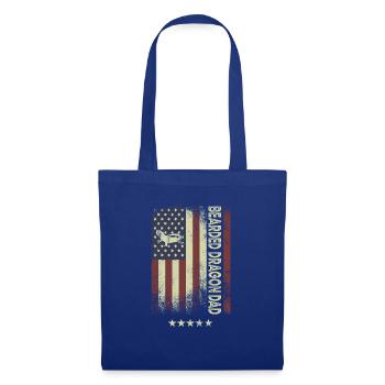 Drapeau américain des États-Unis - Bearded Dragon Dad - Sac en tissu - bleu royal - Devant