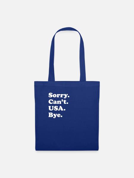Entschuldigung, Ich Kann Nicht Kaufen - USA - Stoffbeutel - Royalblau