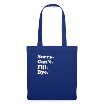 Sorry, Can’t Bye - Fidji - Sac en tissu - bleu royal - Devant