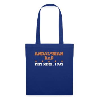 Père du cheval - andalou - Sac en tissu - bleu royal - Devant