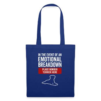 Emotional - Hundegrenze Terrier - Stoffbeutel - Royalblau - Vorne