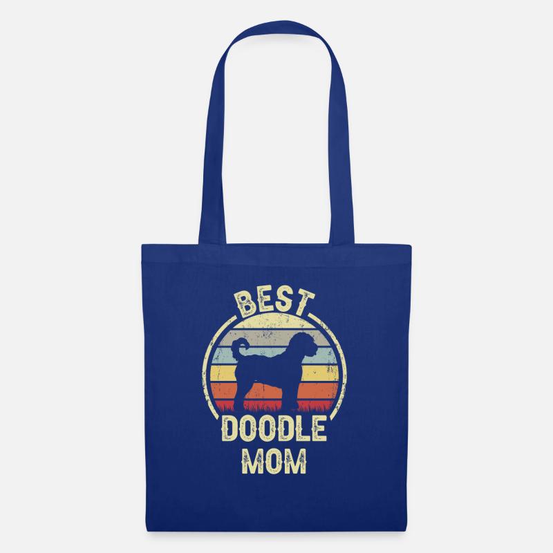 Hund Mom - Doodle - Stoffbeutel - Royalblau