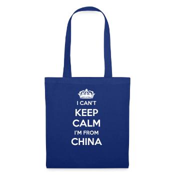 Kann Nicht Ruhig Bleiben, Ich Komme Aus China - Stoffbeutel - Royalblau - Vorne