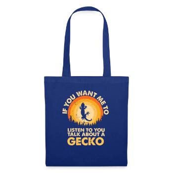 Écoutez parler de gecko animal - Sac en tissu - bleu royal - Devant