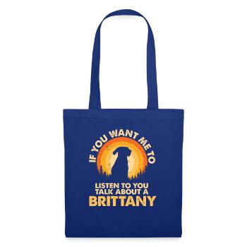 Sprechen Sie Über Hunde Brittany - Stoffbeutel - Royalblau - Vorne