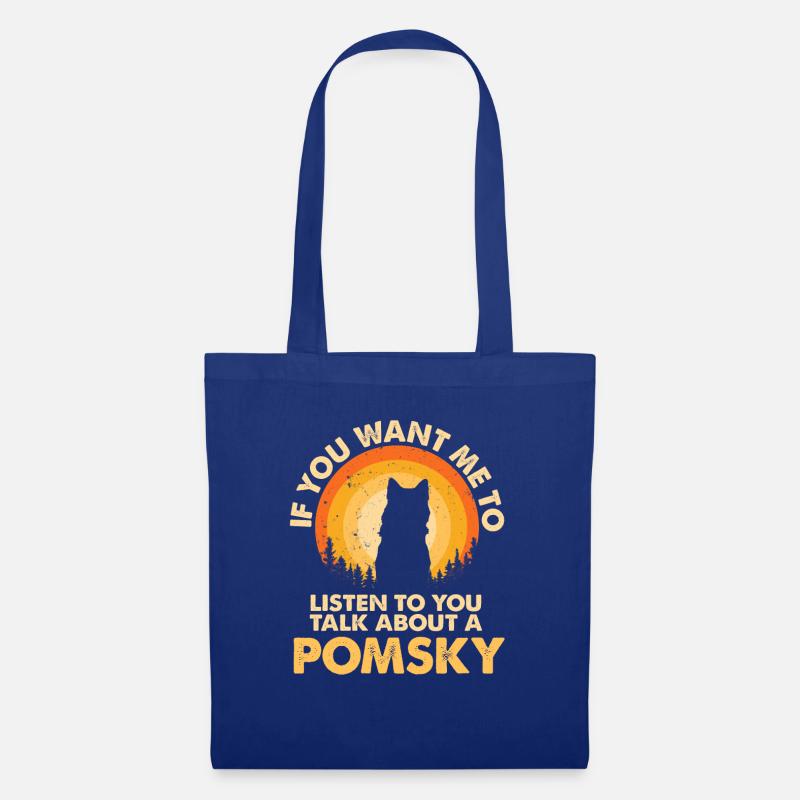 Sprechen Sie Über Hund Pomsky - Stoffbeutel - Royalblau