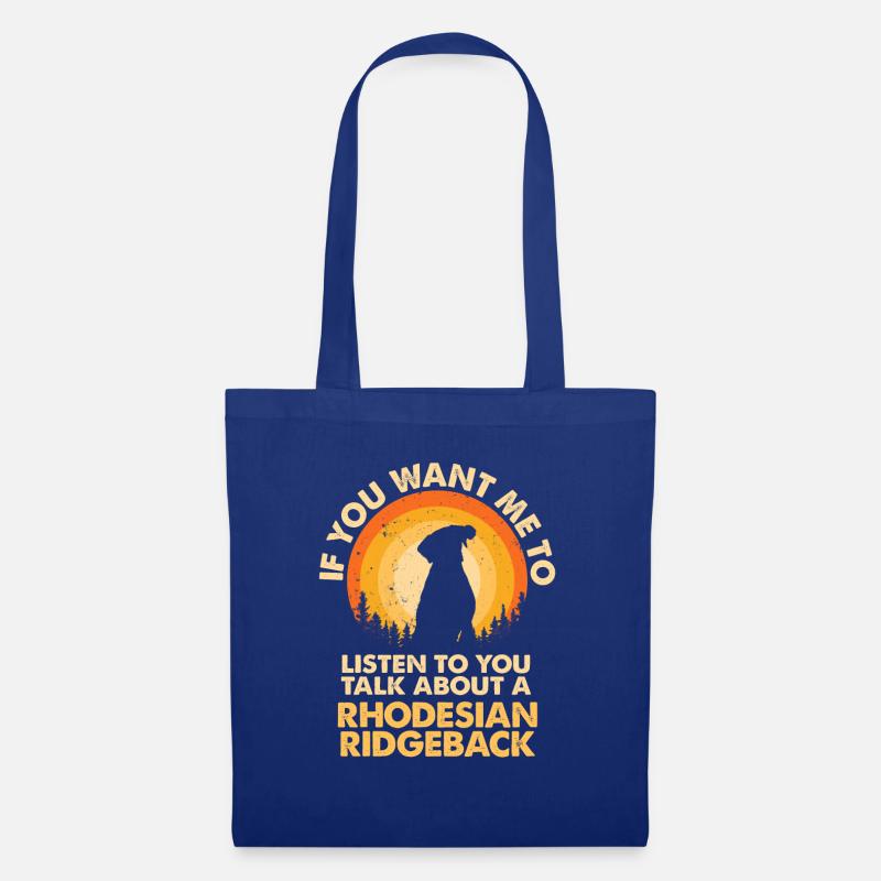 Sprechen Sie Über Den Hund Rhodesian Ridgeback - Stoffbeutel - Royalblau