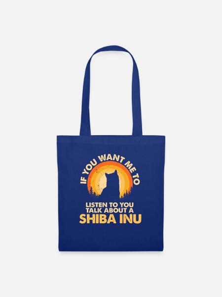 Sprechen Sie Über Hund Shiba Inu - Stoffbeutel - Royalblau