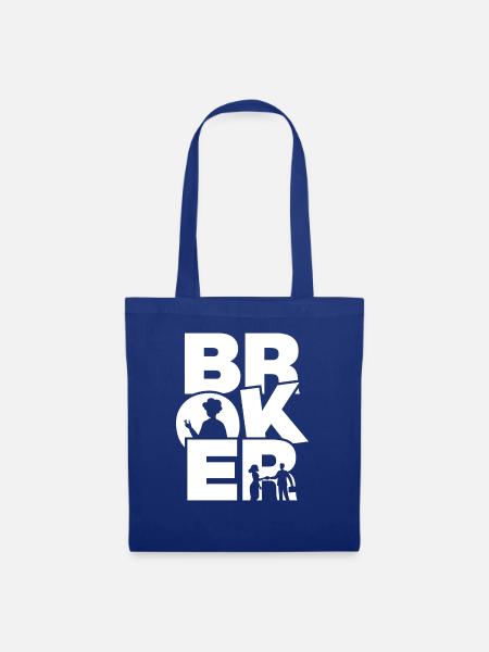 Beruf Arbeit - Makler - Stoffbeutel - Royalblau