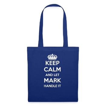 Keep Calm Handle It - First Name Name Funny Mark - Tote Bag - royal blue - Front