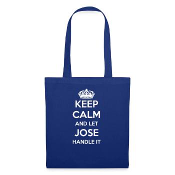 Keep Calm Handle It - First Name Name Funny Jose - Tote Bag - royal blue - Front