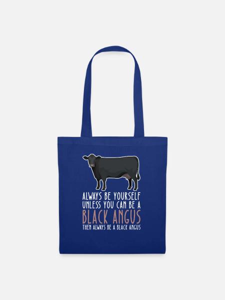 Sei Du Selbst – Black Angus - Stoffbeutel - Royalblau