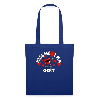 Kiss Me - Valentine's Day Name Dabbing Heart Gert - Tote Bag - royal blue - Front