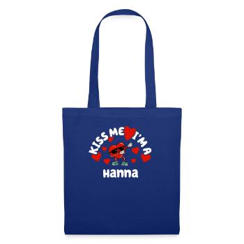 Kiss Me - Valentine's Day Name Dabbing Heart Hanna - Tote Bag - royal blue - Front