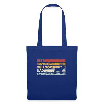 Meilleur père de tous les temps - Bouledogue français - Sac en tissu - bleu royal - Devant