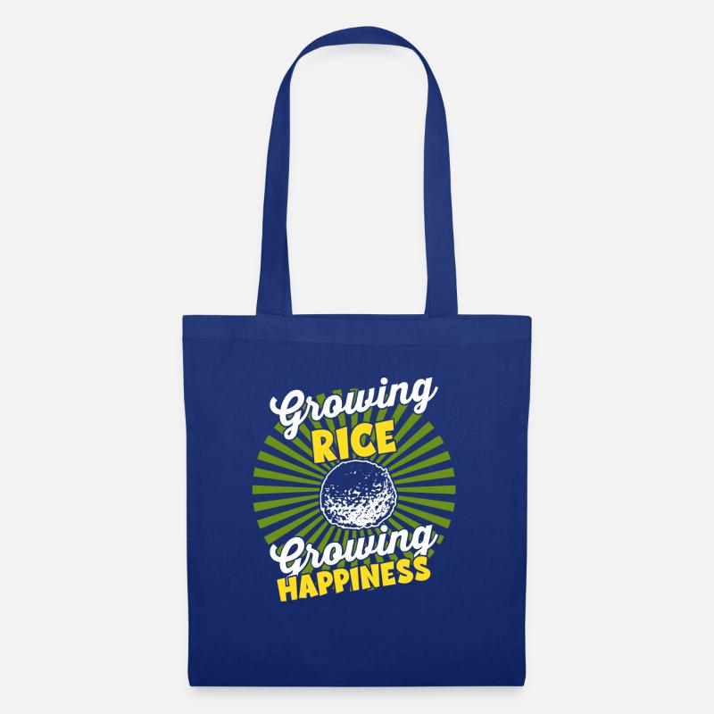 Wachsende Ernte - Farmer Harvest Rice - Stoffbeutel - Royalblau