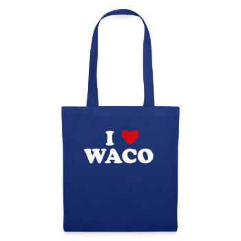 Herz USA Stadt - Ich Liebe Waco - Stoffbeutel - Royalblau - Vorne