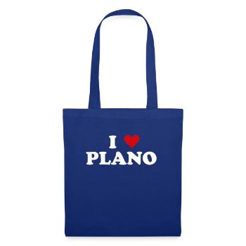Herz USA Stadt - Ich Liebe Plano - Stoffbeutel - Royalblau - Vorne