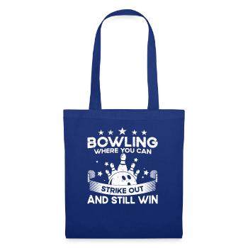 Peut se balancer et quand même gagner - Bowling - Sac en tissu - bleu royal - Devant
