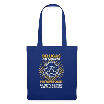 Les bélugas sont formidables - Mama Dad - Sac en tissu - bleu royal - Devant