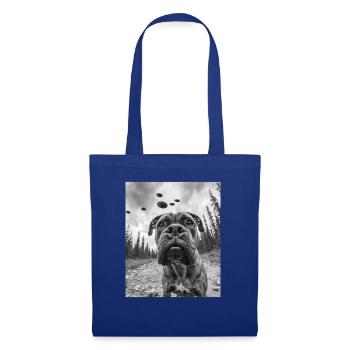 Chien - Alien Selfie Bullmastiff OVNI - Sac en tissu - bleu royal - Devant