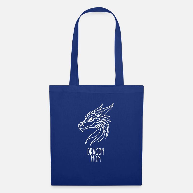 Line Art Best Mama - Drache - Stoffbeutel - Royalblau