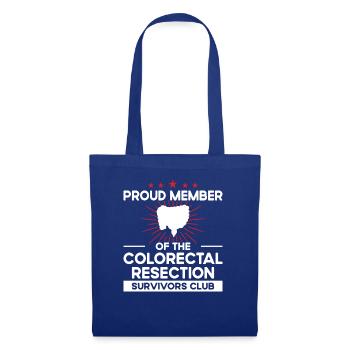SensibilisSurvivors Club - Résection colorectale - Sac en tissu - bleu royal - Devant