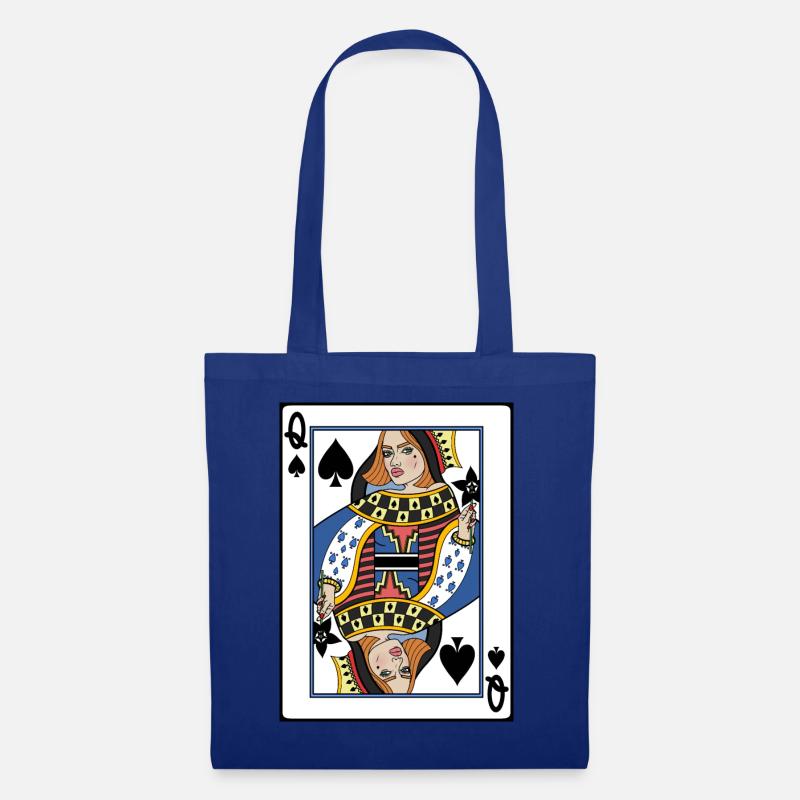 Pik-Dame - Stoffbeutel - Royalblau