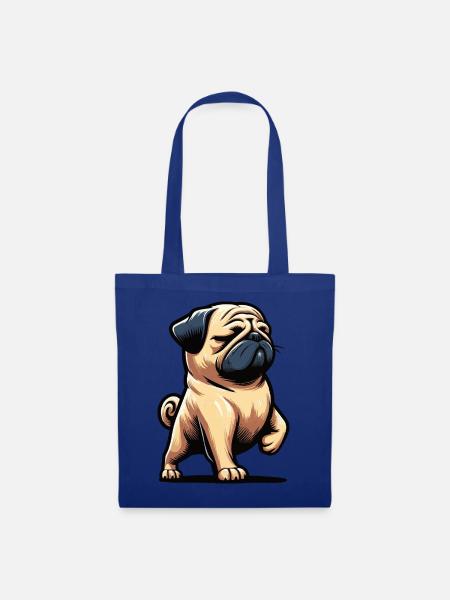 Mops Möpse Mopsbesitzer Mopsliebhaber Mopshalter - Stoffbeutel - Royalblau