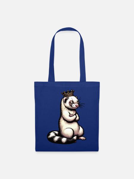 Frettchen Frettchenhalter Frettchenbesitzer - Stoffbeutel - Royalblau