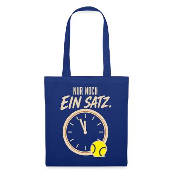  Nur noch ein Satz Retro Tennis Spruch Vintage - Stoffbeutel - Royalblau - Vorne