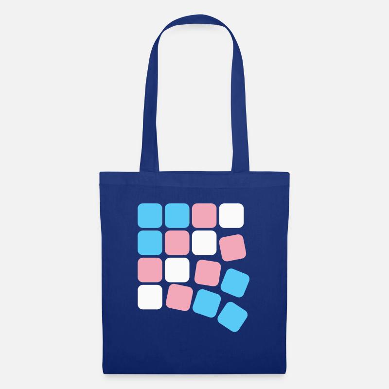 Transgender Pride Quadratfeld - Stoffbeutel - Royalblau