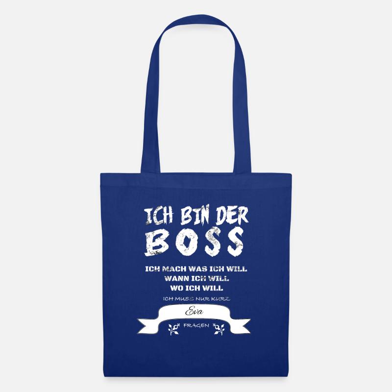 Boss Witziger Spruch Eva - Stoffbeutel - Royalblau