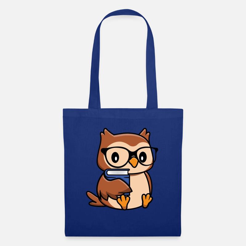 Eule Bird Nerd - Stoffbeutel - Royalblau