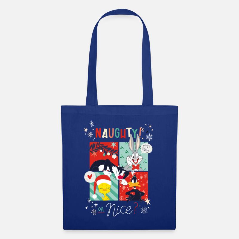 Looney Tunes Böse Oder Lieb Weihnachten - Stoffbeutel - Royalblau