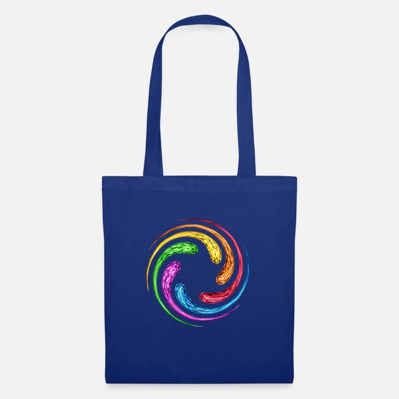 Infinity Spirale Unendlichkeit Steine Regenbogen - Stoffbeutel - Royalblau